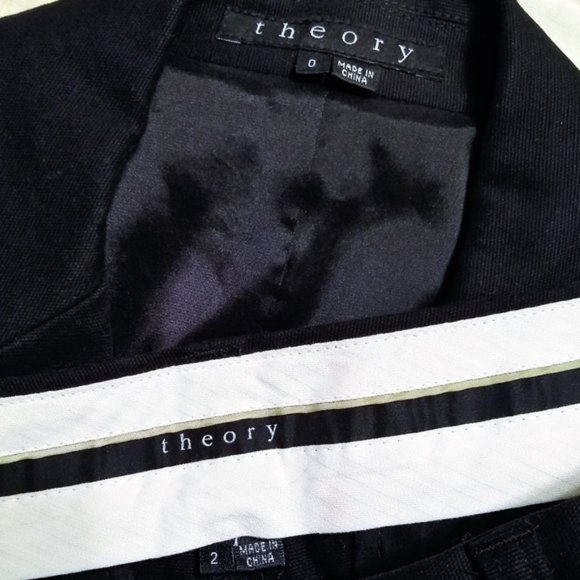 Theory Jackets & Blazers - Like New Cotton Theory Suit (Size 0 and 2)